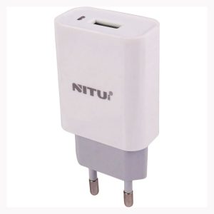 شارژر دیواری فست شارژ NITU NT-TC66F با کابل لایتنینگ
